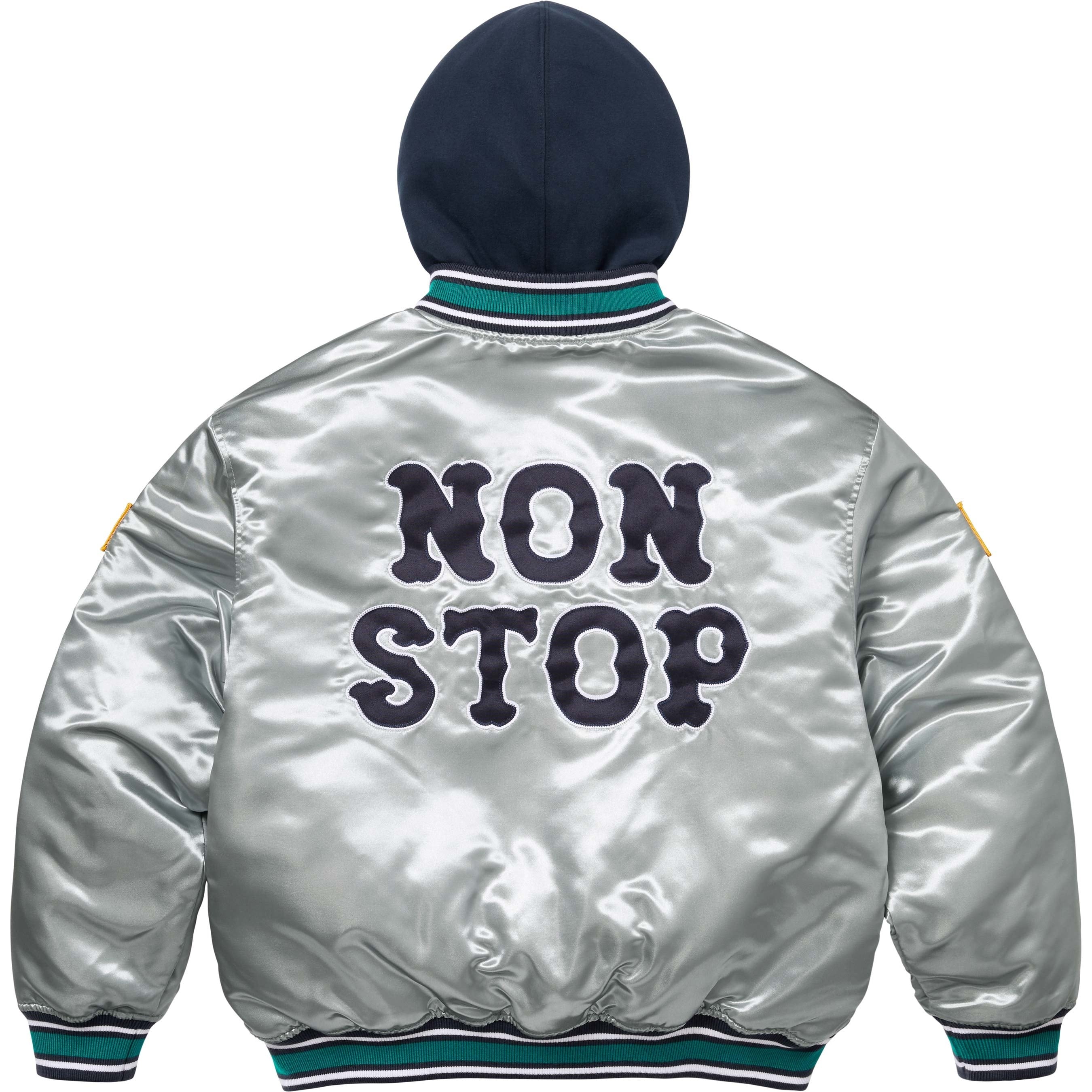 Supreme®/Homerun Satin Hooded Varsity Jacket view 2